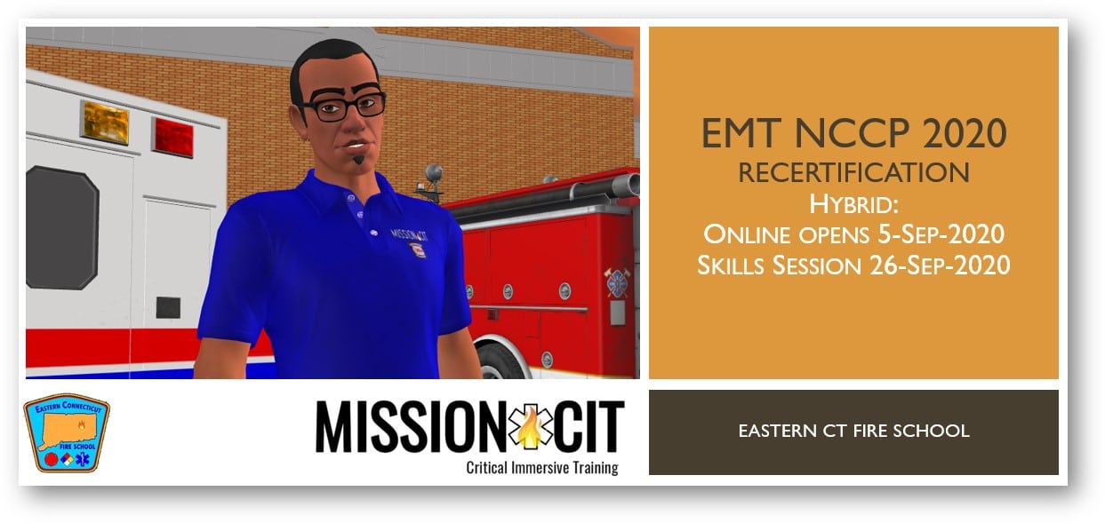 EMT NCCP 2020 Recertification Course | ECFS | 5-Sep-2020 thru 26-Sep-2020