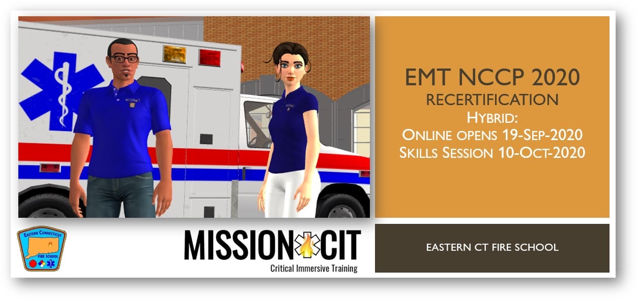 EMT NCCP 2020 Recertification Course | ECFS | 19-Sep-2020 thru 10-Oct-2020