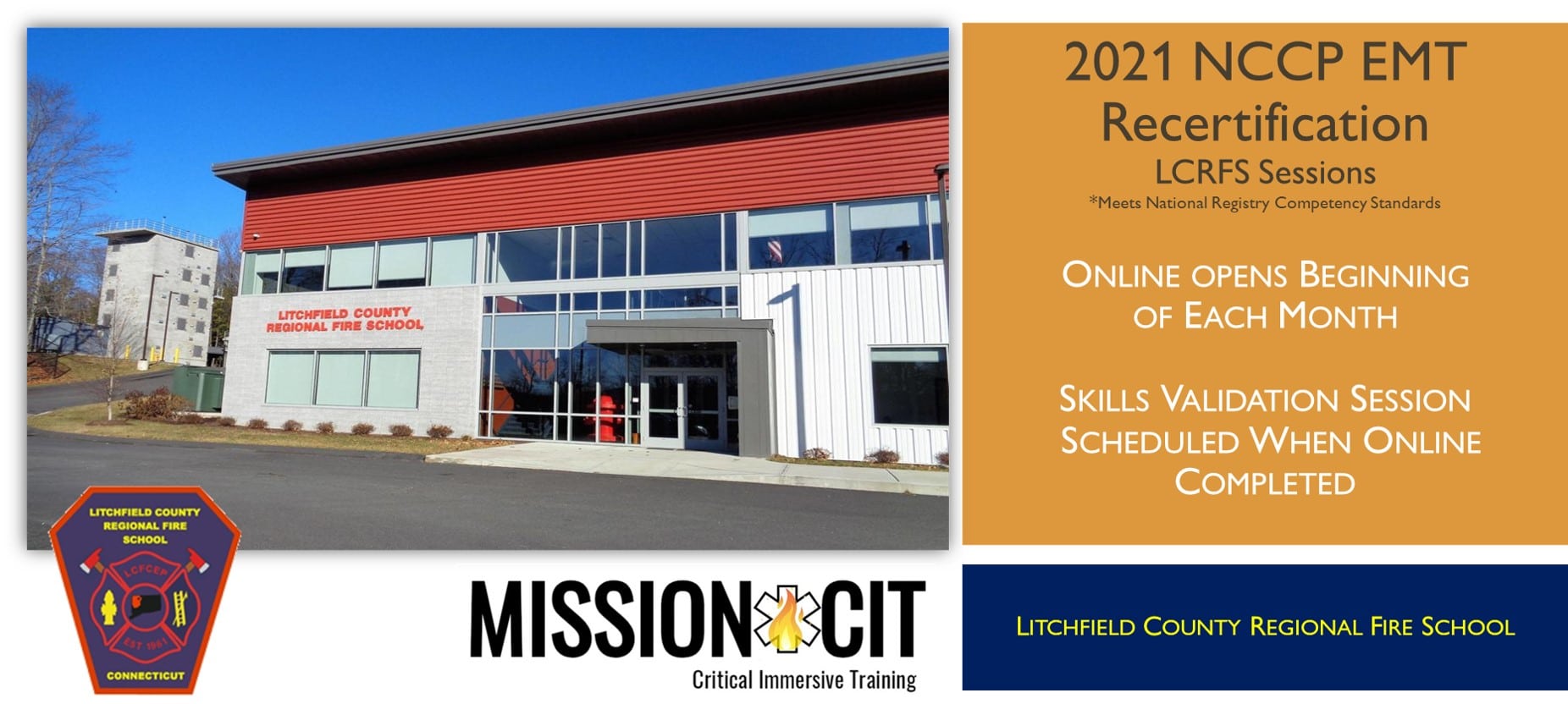 EMT NCCP 2021 Recertification Course | LCRFS Sessions | Hybrid EMT Course | CT EMT classes | EMT Recertification CT | National Registry