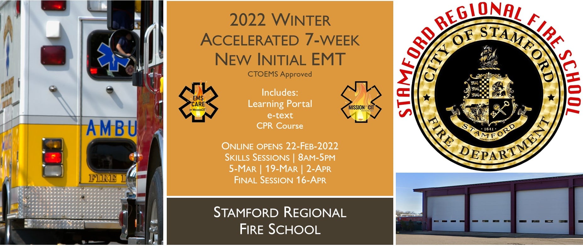 2022 Winter EMT Initial Course | Stamford 7 Week