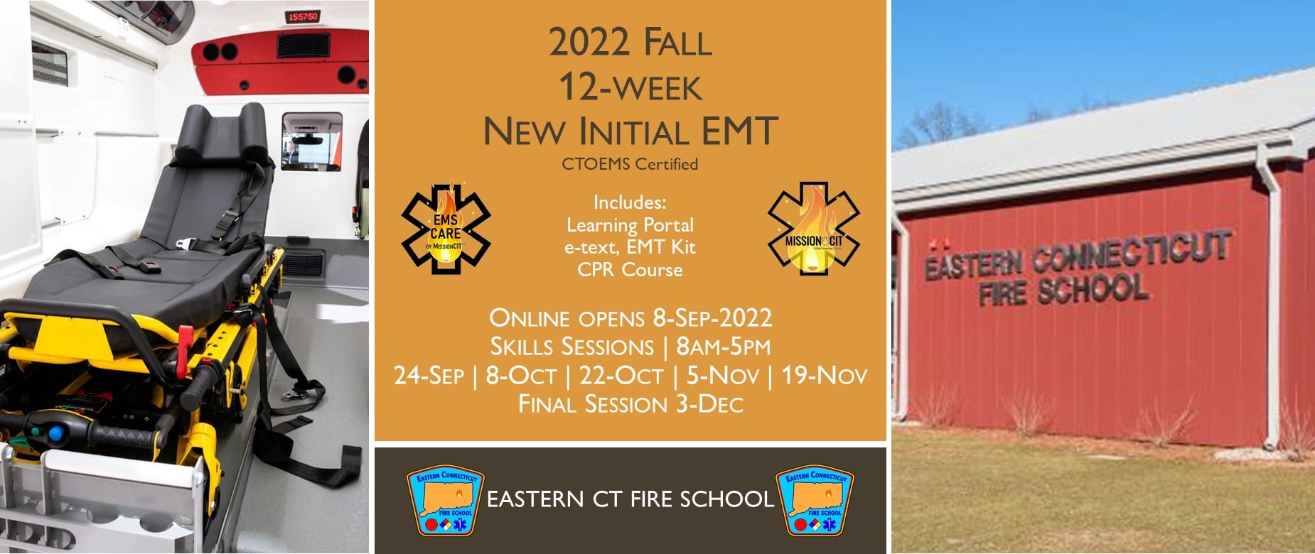 2022 Fall EMT Initial Course | ECFS 12 Week