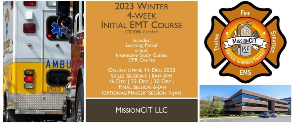 December 2023 Accelerated EMT Initial Course | 4-Week EMT Class