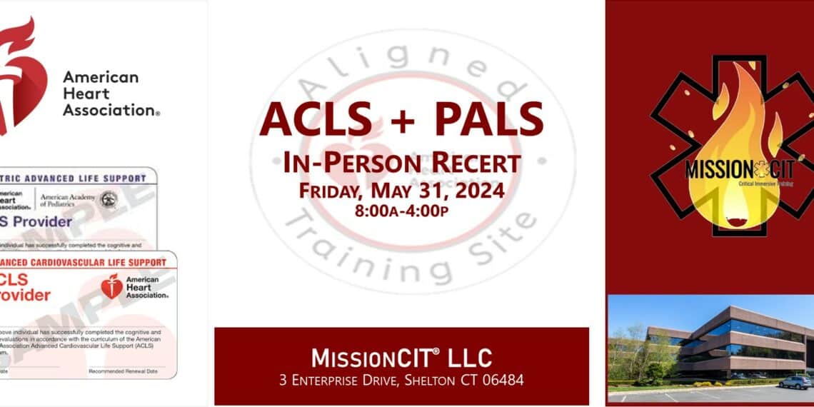 ACLS PALS Recertification Course | In-Person | May 31 2024