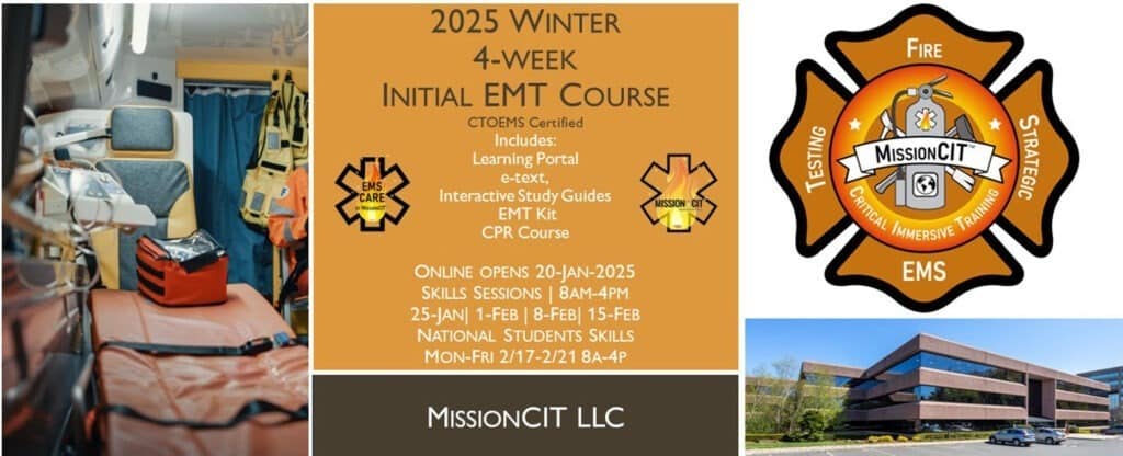 Winter 2025 Accelerated EMT Initial Course | 4-Week