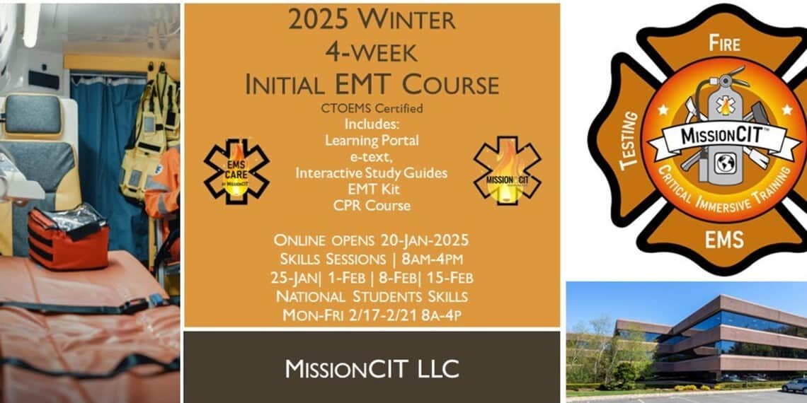 Winter 2025 Accelerated EMT Initial Course | 4-Week