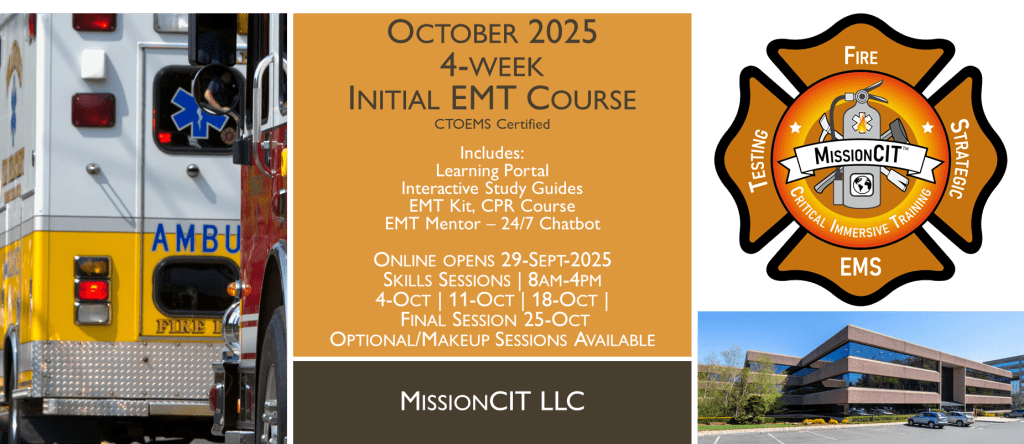 October 2025 Accelerated EMT Initial Course | 4-Week